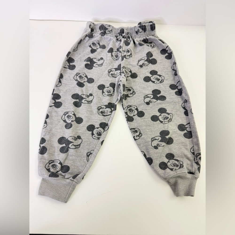 Disney Mickey Mouse Toddler Pajama Pants Size 2T | Gray Jogger Style Lounge PJs